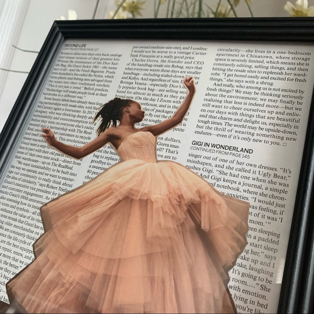 Editorial Collage Wall Art Amanda Gorman Tulle Dress Editorial Fashion Aesthetic - Picture 2 of 12